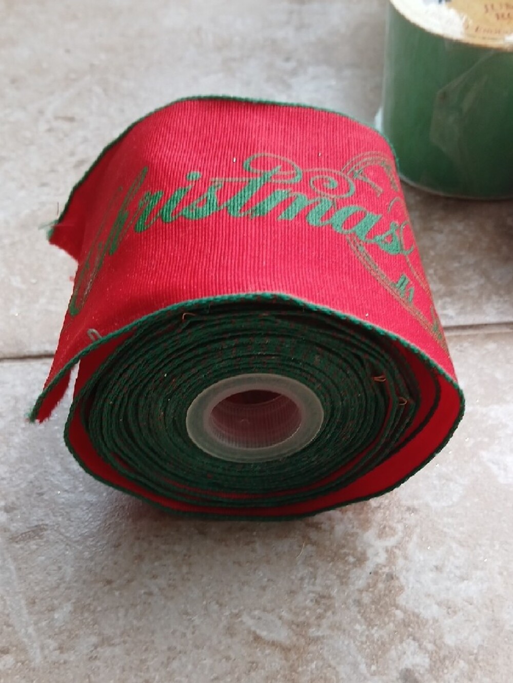 7 Rolls of Festive Green, Red, Pink, & Blue Holiday Ribbon Assortment